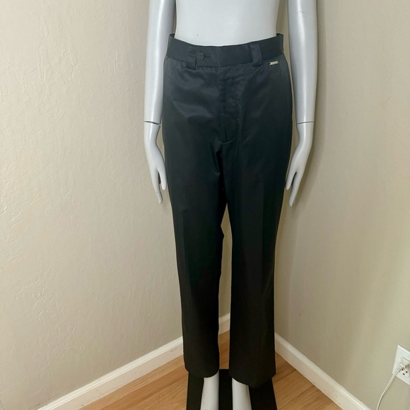 VERSACE Vintage Satin High Waist Black Pants - Picture 4 of 16